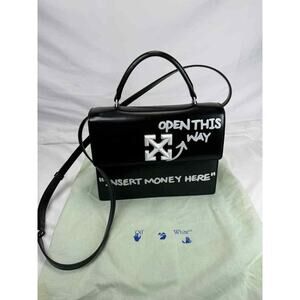 Off White Jitney 1.4 Top Handle Black "Insert Money Here" SPB-TS 346775